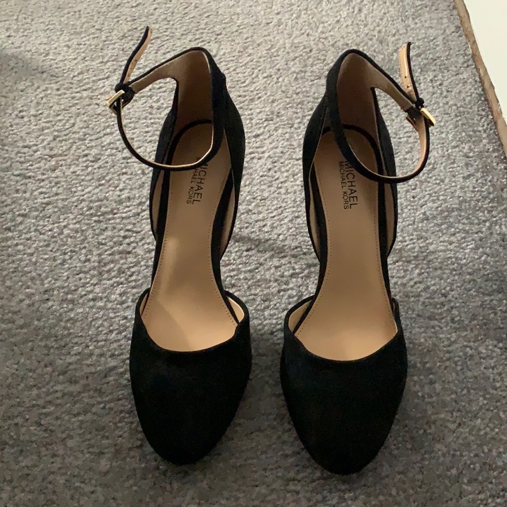 Michael Kors Black Suede Heels